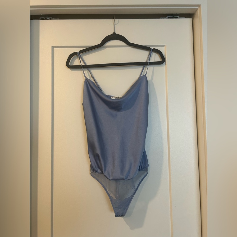 Abercrombie & Fitch Blue Satin Bodysuit